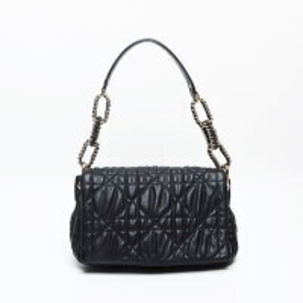 Christian Dior Cannage Flap Leather Handbag Black - Picture 2 of 13